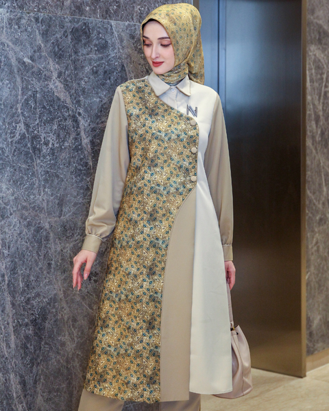 Asymmetric Cloudy Tide Tunic