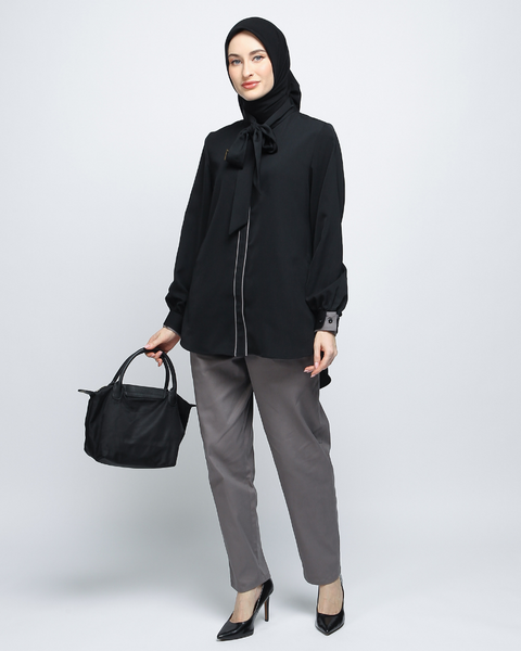 Piping Black Pine Cone Shirt