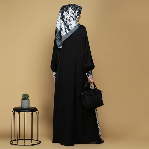 Signature Asymemtric Monomega Black Dress