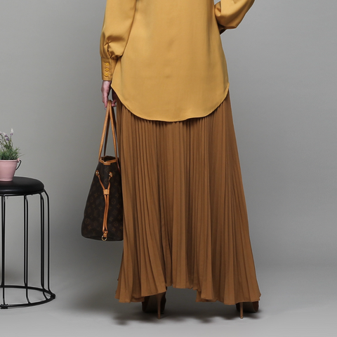 Chai Tea Pleats Skirt