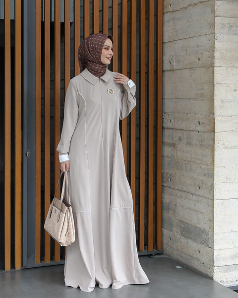 Maira Piping Coral Reef Dress