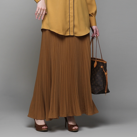 Chai Tea Pleats Skirt