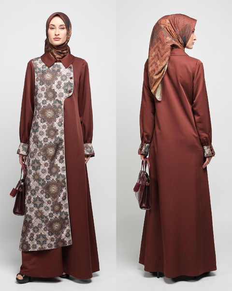 Asymmetric Shingle Fawn Sandstone Dress