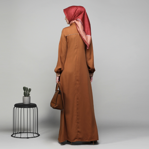 Tie Collar Cider Maple Dress