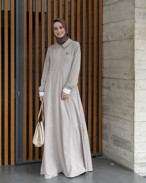 Maira Piping Coral Reef Dress