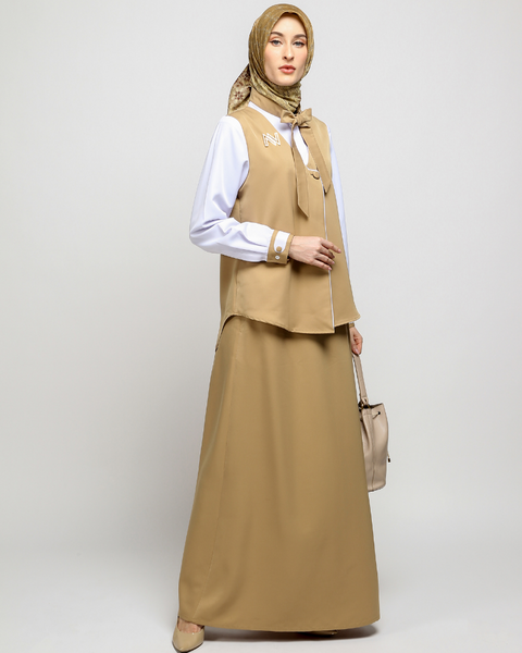 One Set 2in1 Vest Barley Corn Mischka Midi (Shirt & Skirt)