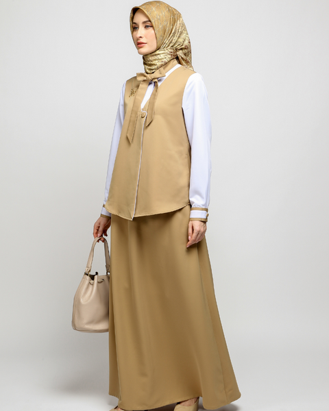 One Set 2in1 Vest Barley Corn Mischka Midi (Shirt & Skirt)