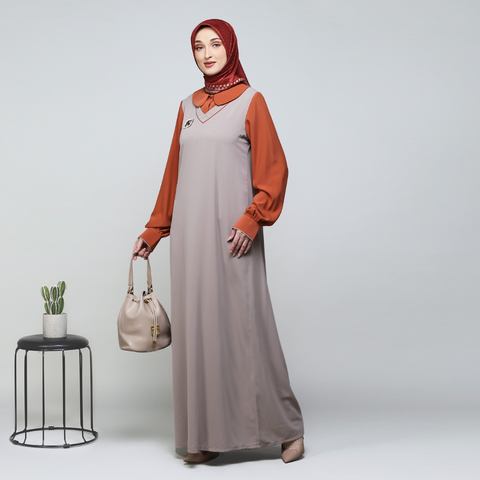 Puff Squash Khaki Dress