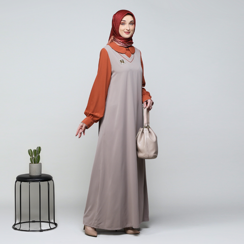 Puff Squash Khaki Dress