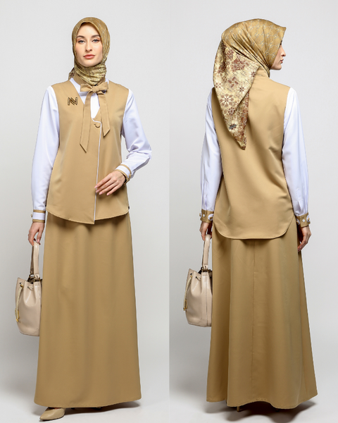 One Set 2in1 Vest Barley Corn Mischka Midi (Shirt & Skirt)