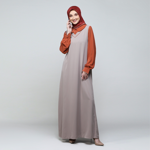 Puff Squash Khaki Dress