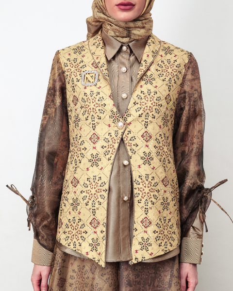 One Set Al-Khazneh Twine Copper (Midi Shirt & Skirt)