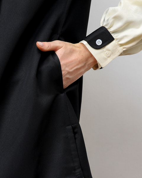 2in1 Ruffle Ebony Black Shirt