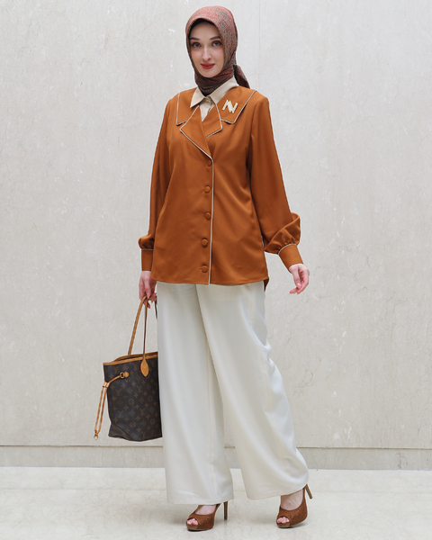 2in1 Snap Button Walnut Cloud Shirt