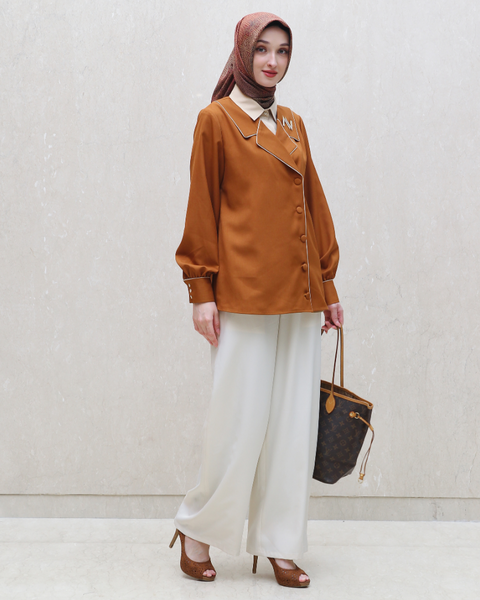 2in1 Snap Button Walnut Cloud Shirt