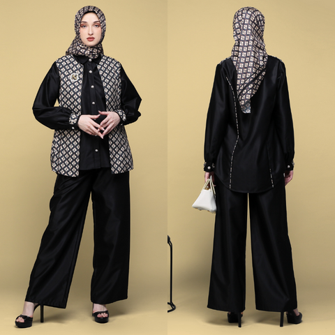 Blazer Moroccan Mosaic Black (Shirt & Culotte)