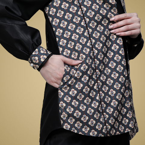 Blazer Moroccan Mosaic Black (Shirt & Culotte)