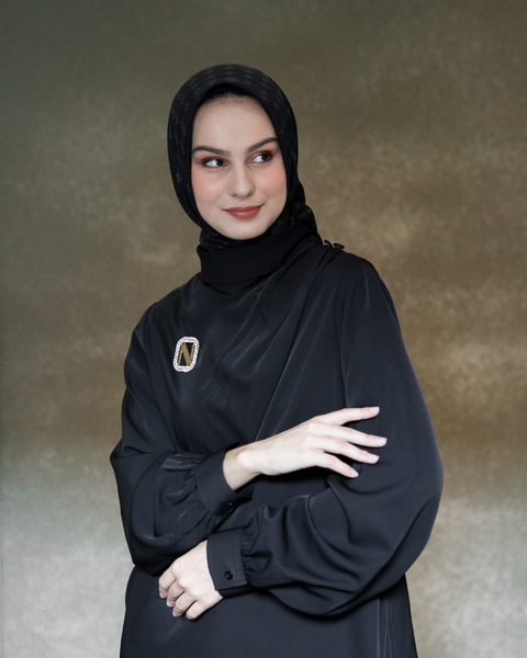 Layer Button Black Shirt