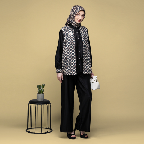 Blazer Moroccan Mosaic Black (Shirt & Culotte)