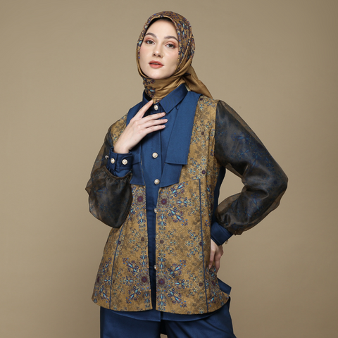 Sand of Bloom Regal Blue (Shirt & Culotte)