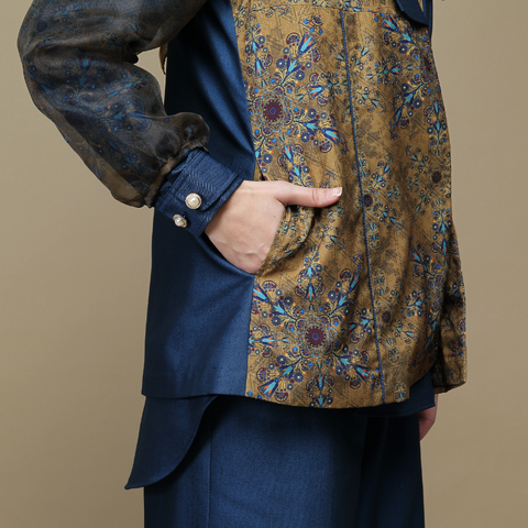 Sand of Bloom Regal Blue (Shirt & Culotte)