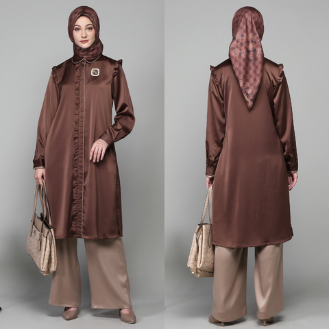 Ruffle Rock Brown Tunic
