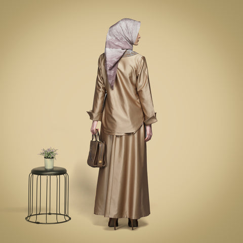 Midi Blazer Rich Gold Exclusive Batik Ribbon (Shirt & Skirt)