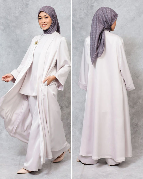 Abaya Wild Sand (Shirt, Long Outer & Culotte)