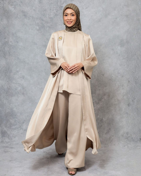 Abaya Cashmere (Shirt, Long Outer & Culotte)