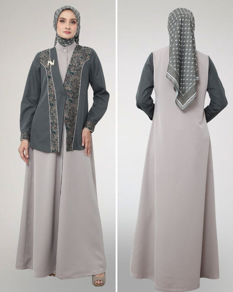 2in1 Rust Green Aruna Dress