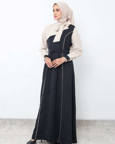 Ribbon Black Aruna Dress
