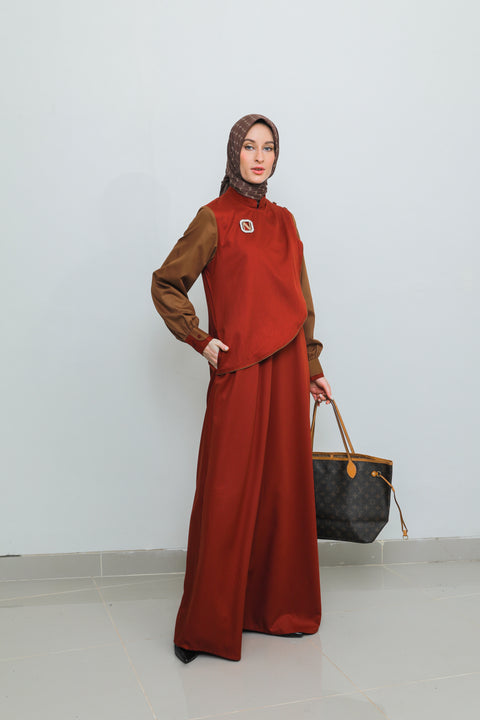 Terracotta Clay Flap Dress