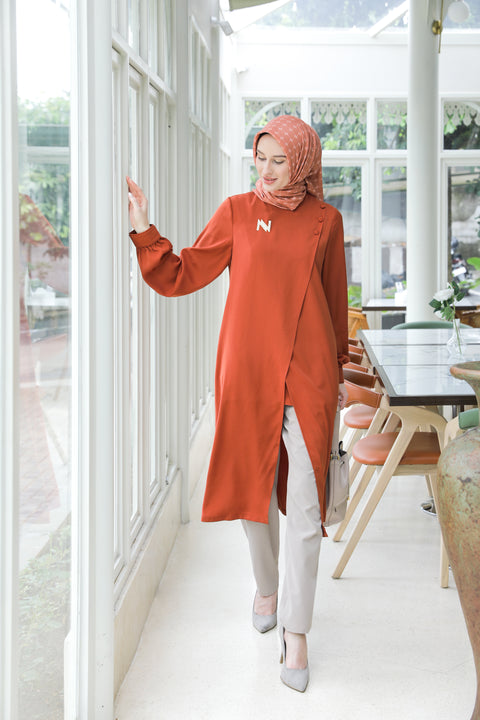 Flap Carmine Pea Tunic