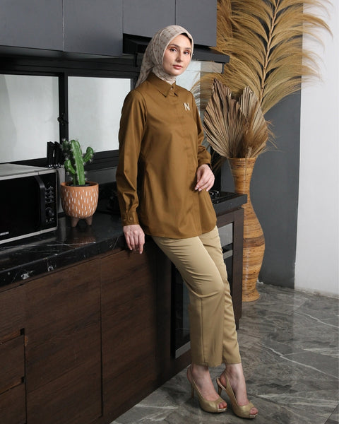 Basic Gold Brown Siena Shirt