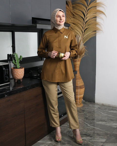 Basic Gold Brown Siena Shirt