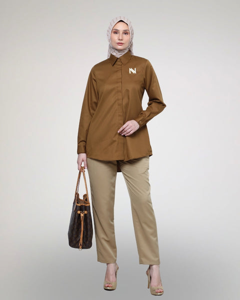 Basic Gold Brown Siena Shirt