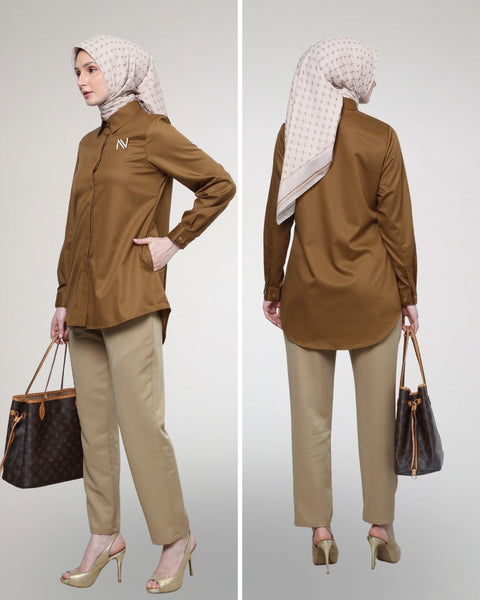 Basic Gold Brown Siena Shirt