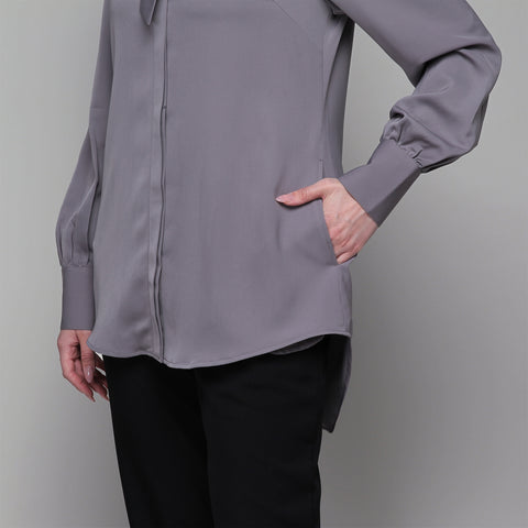 Monochrome Ribbon Shade Grey Shirt