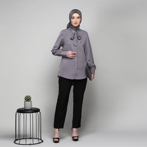 Monochrome Ribbon Shade Grey Shirt