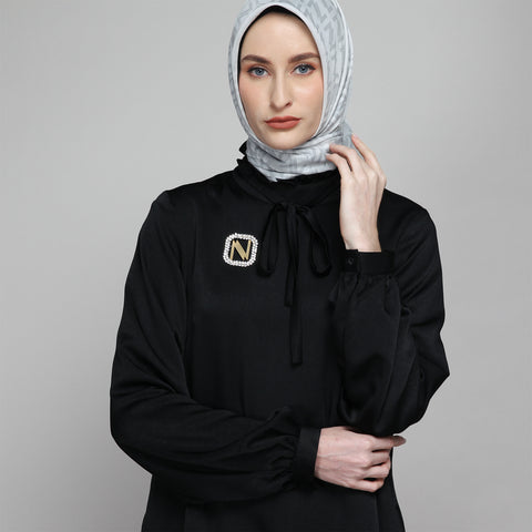 Monochrome Ribbon Sister Black Blouse