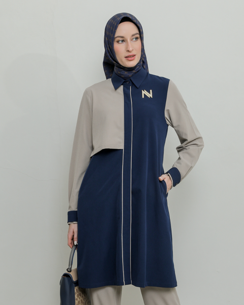 Indigo Cream Semi Tunic