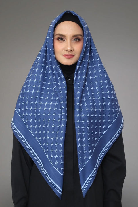 Monogram Denim Blue Square