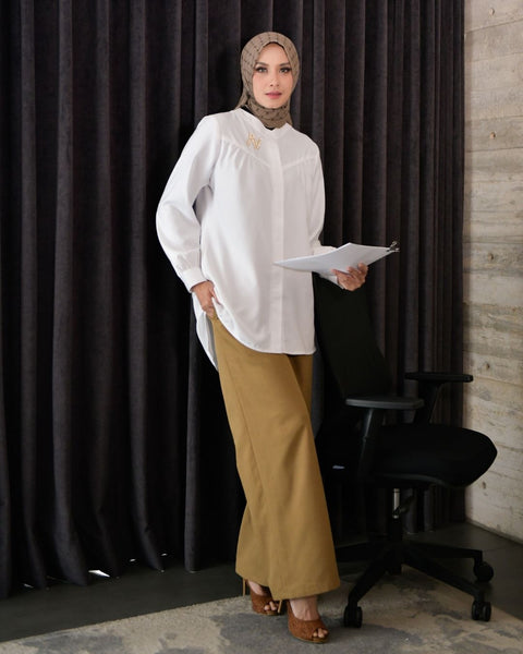 Piping White Shirt