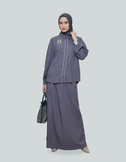 Piping Salt Box Shirt (Shirt & Skirt)