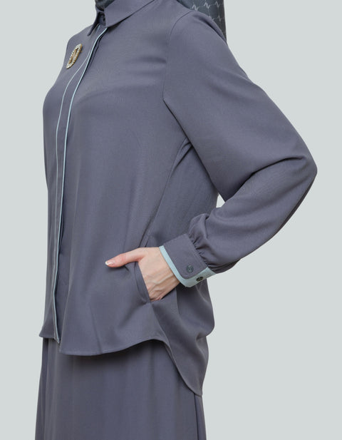 Piping Salt Box Shirt (Shirt & Skirt)