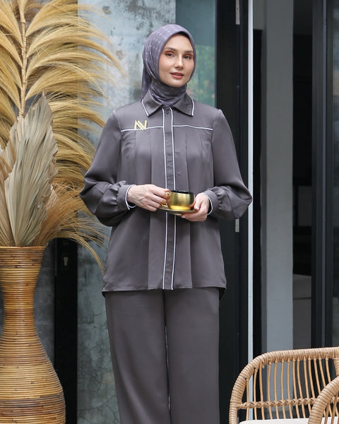 Pleats Pewter Siena Shirt