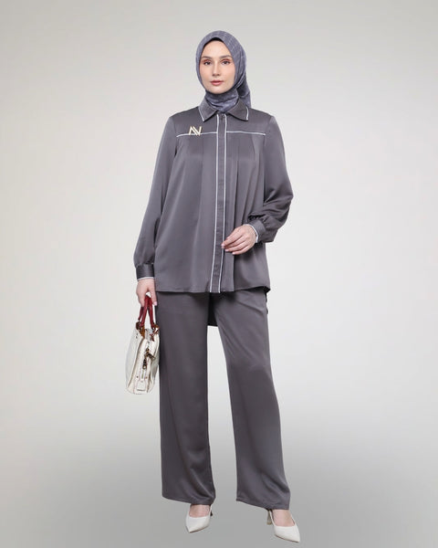 Pleats Pewter Siena Shirt