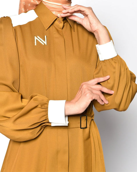 Puff Golden Dress