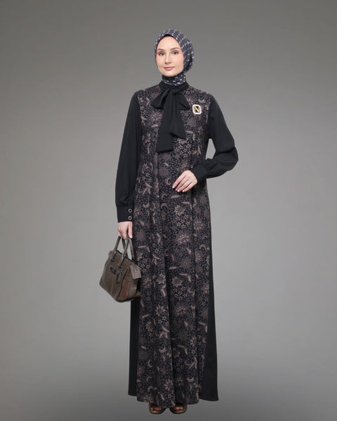 Ribbon Black Latta Dress