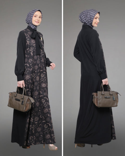 Ribbon Black Latta Dress